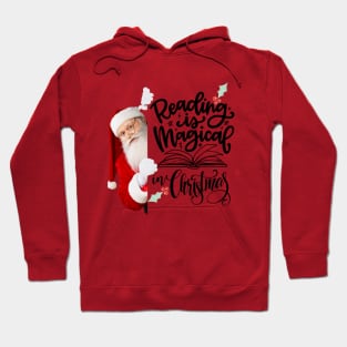 Santa reading in christmas is magical Hoodie